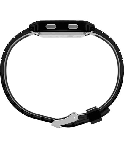 Timex Unisex Q LCA x Fortnite 35mm Watch Black Strap Digital Dial Black Case - Image 3