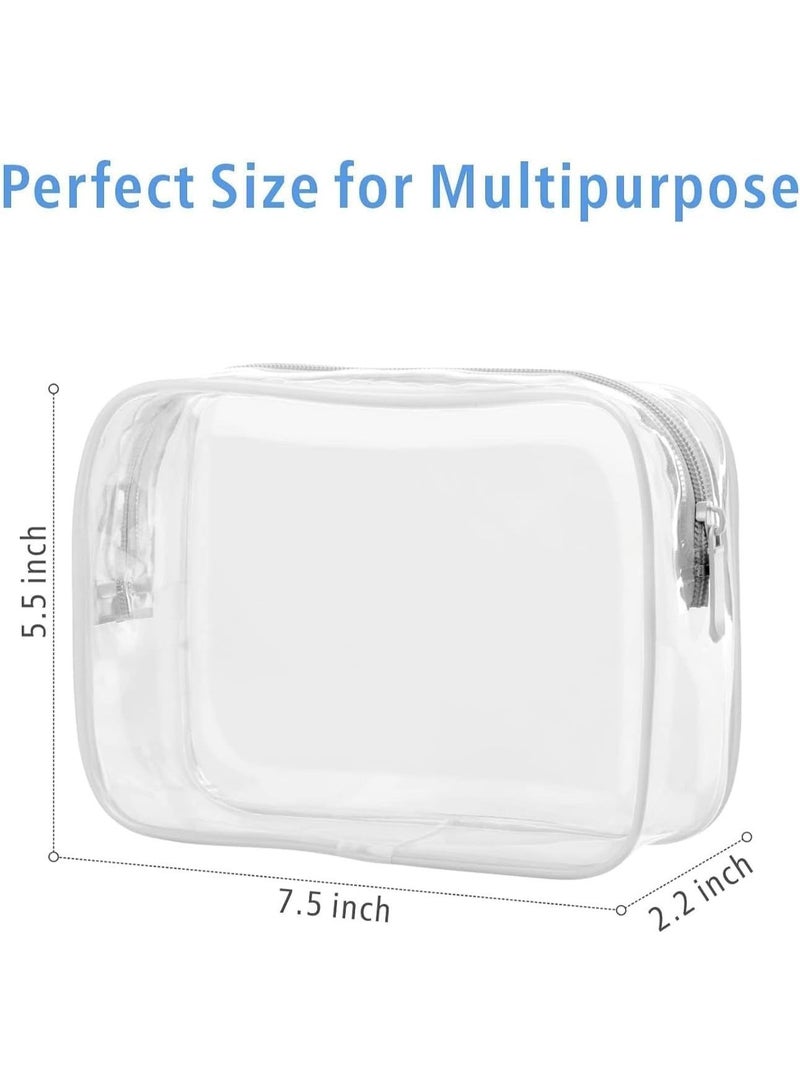 أكياس ماكياج واضحة, 4 حزمة ربع حجم حقيبة السفر, TSA الموافقة على أكياس السفر واضحة, أكياس مستحضرات التجميل واضحة تحمل على حقيبة المرحاض واضحة, TSA الموافقة على أكياس المرحاض - Image 5