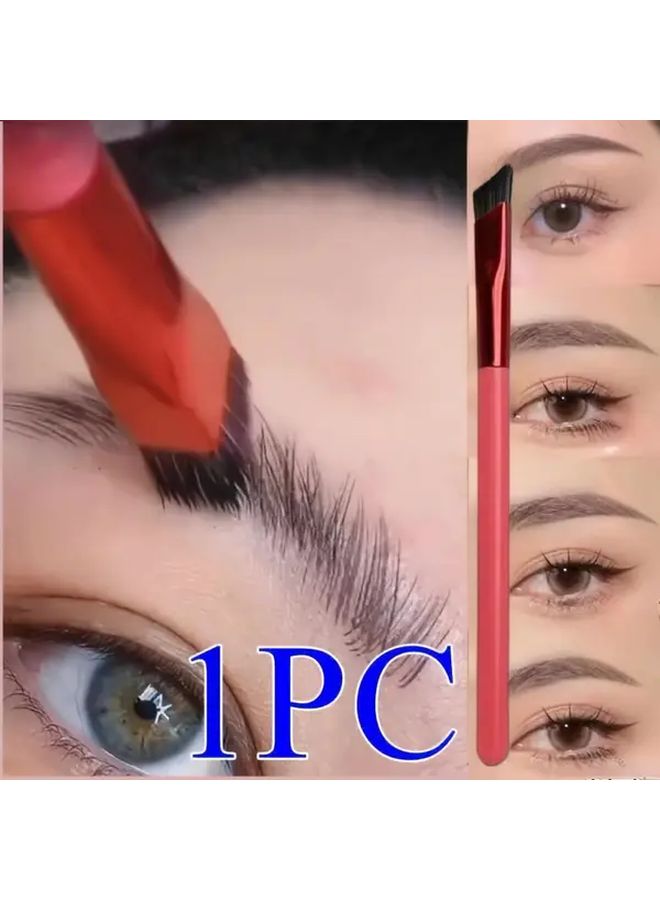 فرشاة الحواجب المهنية قلم مربع ثلاثي الأبعاد بمقبض أحمر أداة مكياج دقيقة - Image 1