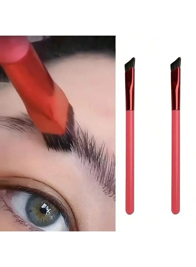 فرشاة الحواجب المهنية قلم مربع ثلاثي الأبعاد بمقبض أحمر أداة مكياج دقيقة - Image 2