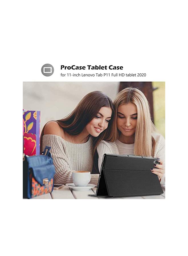 Procases ProCase Lenovo Tab P11 Plus 2021 / Tab P11 Case 2020 11 inch for TB-J616F TB-J616X TB-J606F TB-J606X, Slim Shockproof Stand Folio Protective Hard Shell Cover for Lenovo Tab P11 Tab P11 Plus 11" -Black - Image 4