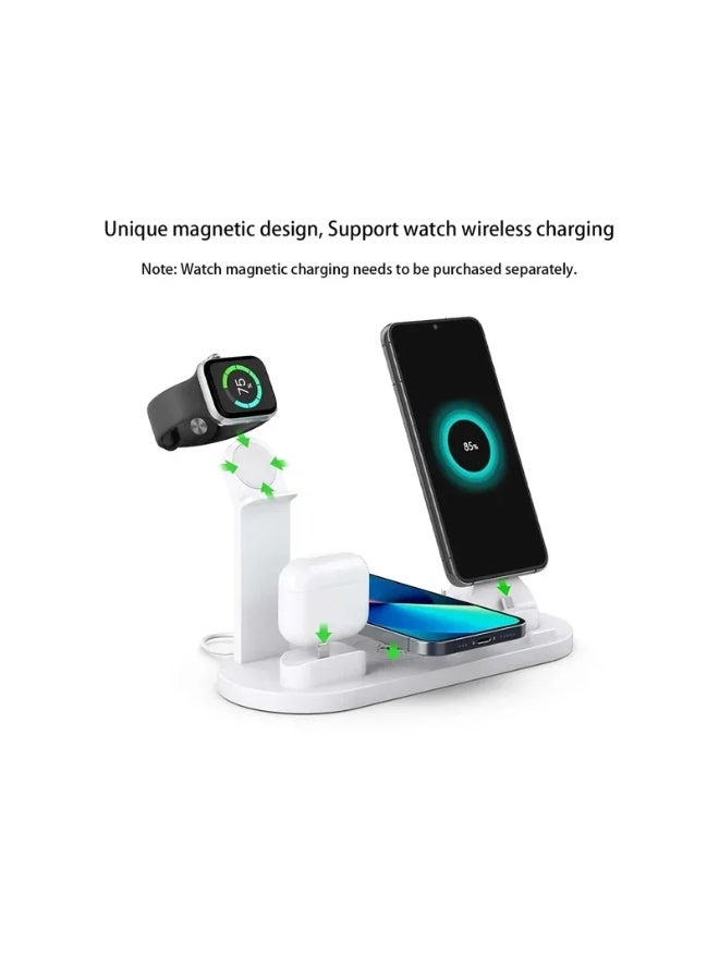 general Black Wireless Charger Wireless Charging Base High Color Value for Apple Watch/AirPods Pro/iPhone Samsung S20/S10  Wireless Fast Charging Station, Charging Stand Portable for Other Phones - Image 4
