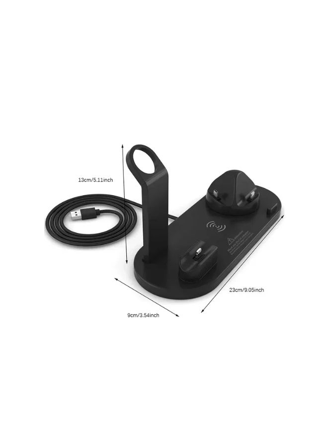 general Black Wireless Charger Wireless Charging Base High Color Value for Apple Watch/AirPods Pro/iPhone Samsung S20/S10  Wireless Fast Charging Station, Charging Stand Portable for Other Phones - Image 5