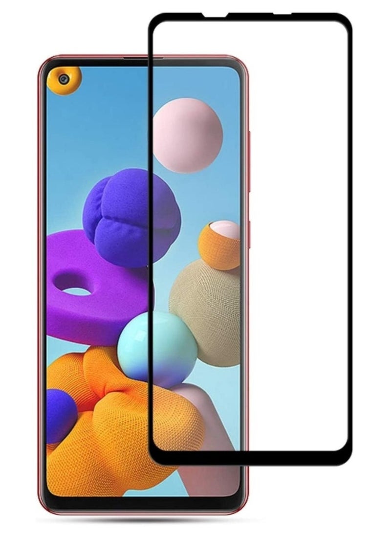 Raxoom Samsung Galaxy A21S screen Protector Glass Full Glue Screen Guard Anti Explosion 2.5D - Image 1