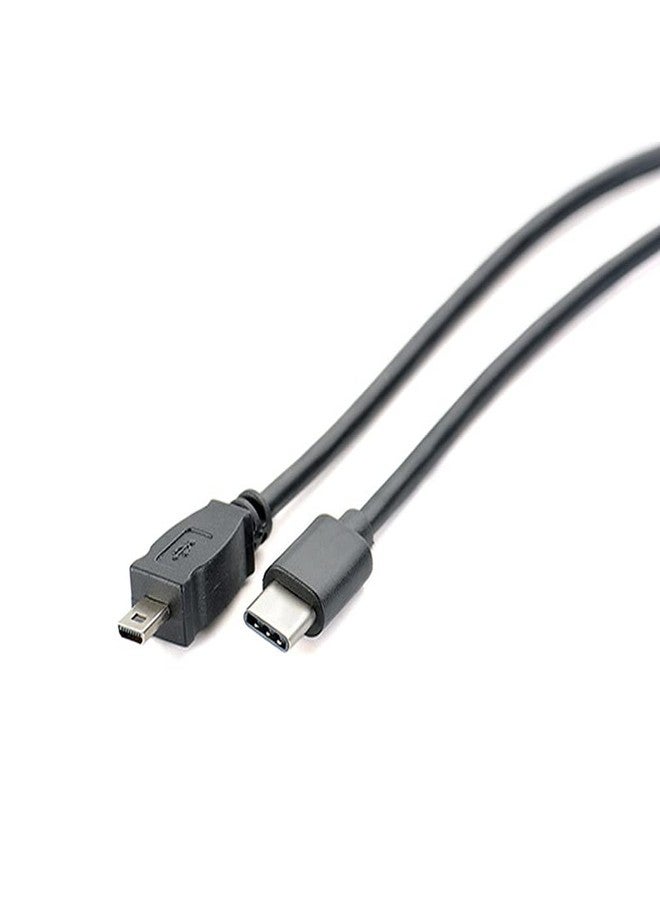 ezonpinzv كابل OTG USB 8 دبابيس Mini إلى USB C، محول بيانات USB3.1 Type C ذكر إلى Mini USB 8 دبابيس ذكر للاستخدام الفوري، متوافق مع GP، وحدة تحكم الألعاب، كاميرا داش، كاميرا رقمية مع نيكون، باناسونيك - Image 1