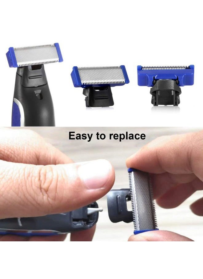 LinMei 4PCS LinMei Shaver Replacement Heads Compatible for 1st Generation Microtouch Solo Men's Rechargeable Full Body Hair Trimmer and Shaver Replacement Cutter Head with 2 Clean Brush  - Image 4