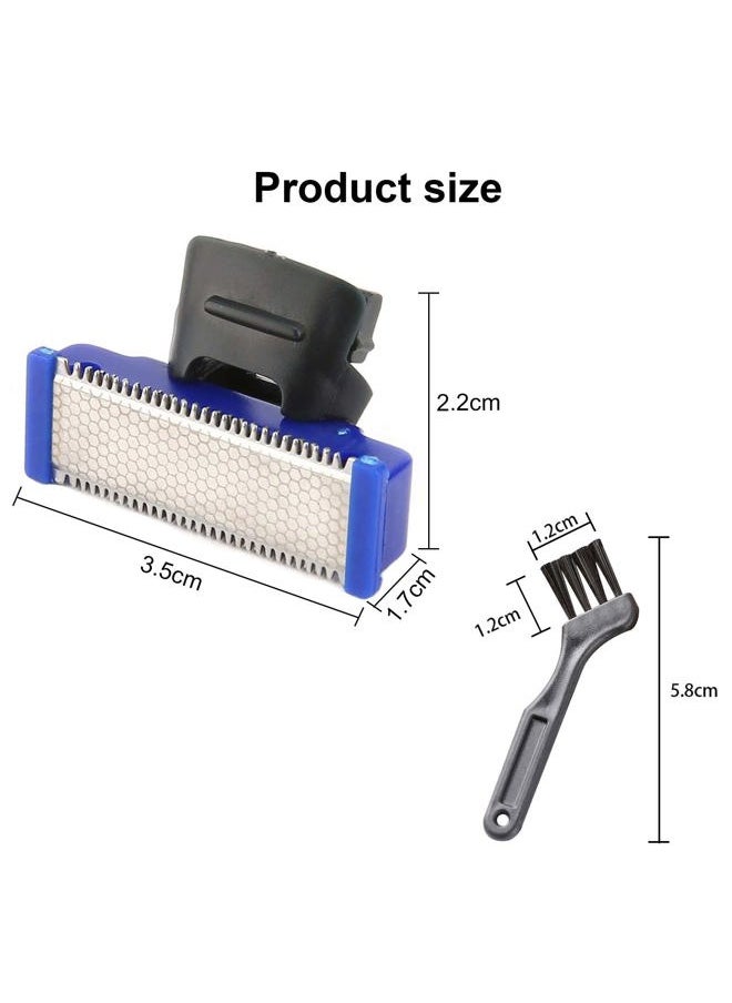 LinMei 4PCS LinMei Shaver Replacement Heads Compatible for 1st Generation Microtouch Solo Men's Rechargeable Full Body Hair Trimmer and Shaver Replacement Cutter Head with 2 Clean Brush  - Image 2