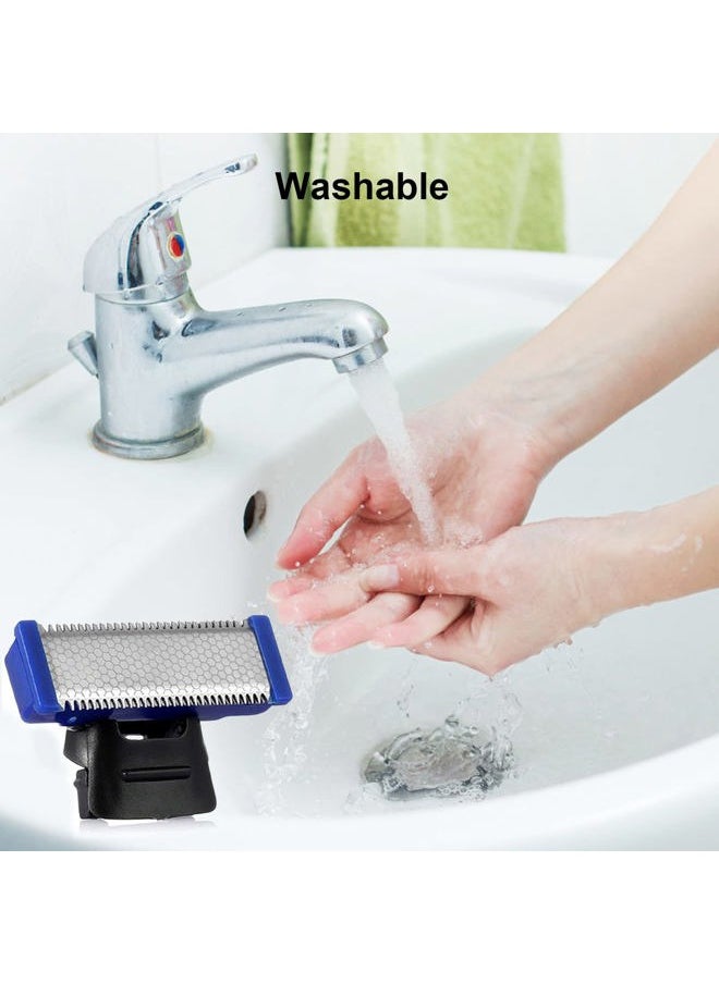 LinMei 4PCS LinMei Shaver Replacement Heads Compatible for 1st Generation Microtouch Solo Men's Rechargeable Full Body Hair Trimmer and Shaver Replacement Cutter Head with 2 Clean Brush  - Image 5