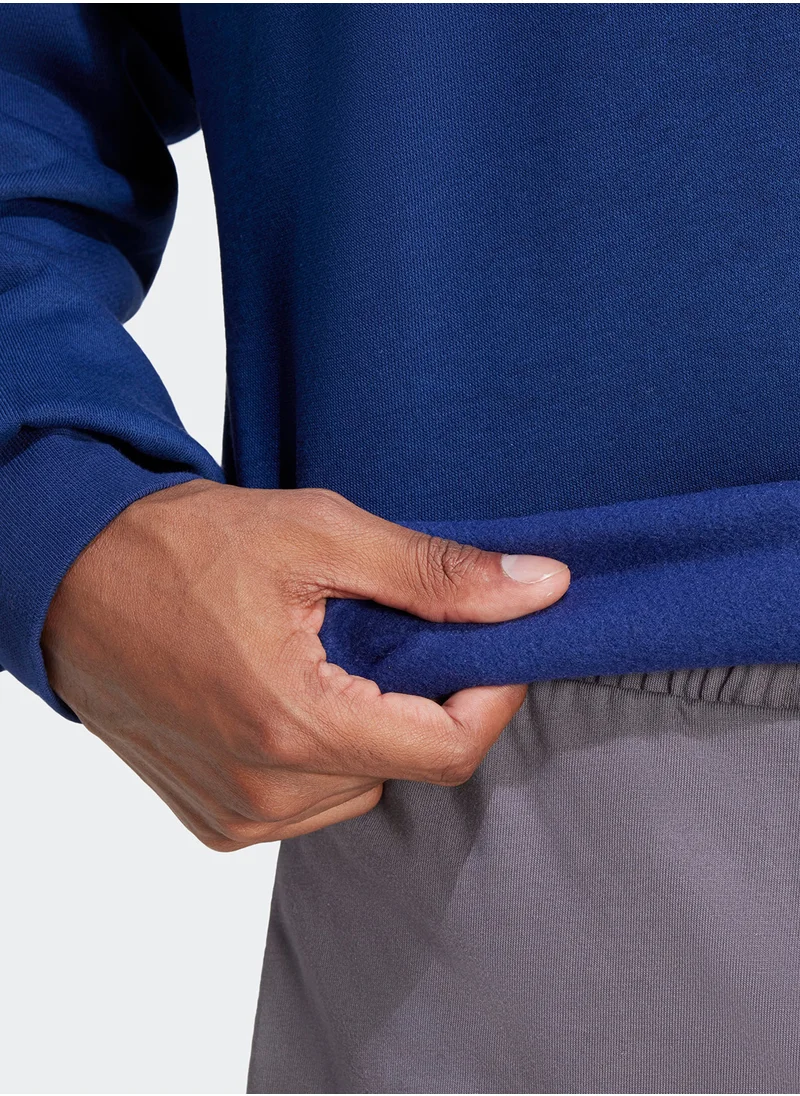Adidas Essentials 3 Stripes Fleece Sweatshirt