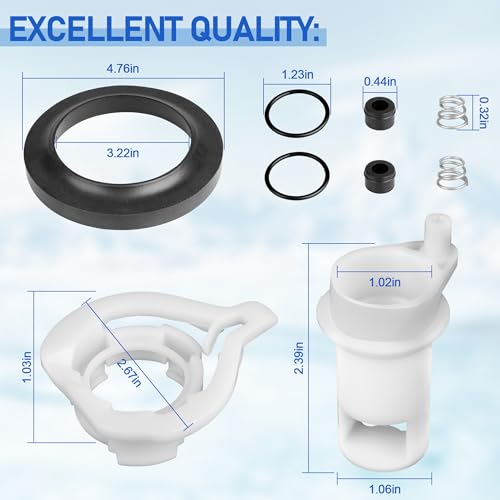 Ophjerg 42049 Water Valve Style II Kit for Thetford Aqua Magic Style II Toilets RV Toilet Water Valve Kit Replacement Style II Permanent Toilets Rv Toilet Parts for Thetford with Closet Flange Seal - Image 5
