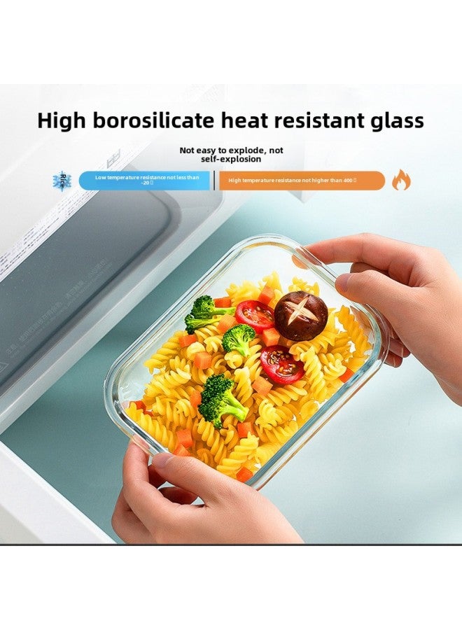 High Borosilicate Material Office Worker Bento Lunch Box Microwave Oven Separated Student Fresh-keeping Glass Lunch Box-Specifications:Transparent Cover-Color:160ml Small Food Supplement Box Transparent Cover  - Image 3