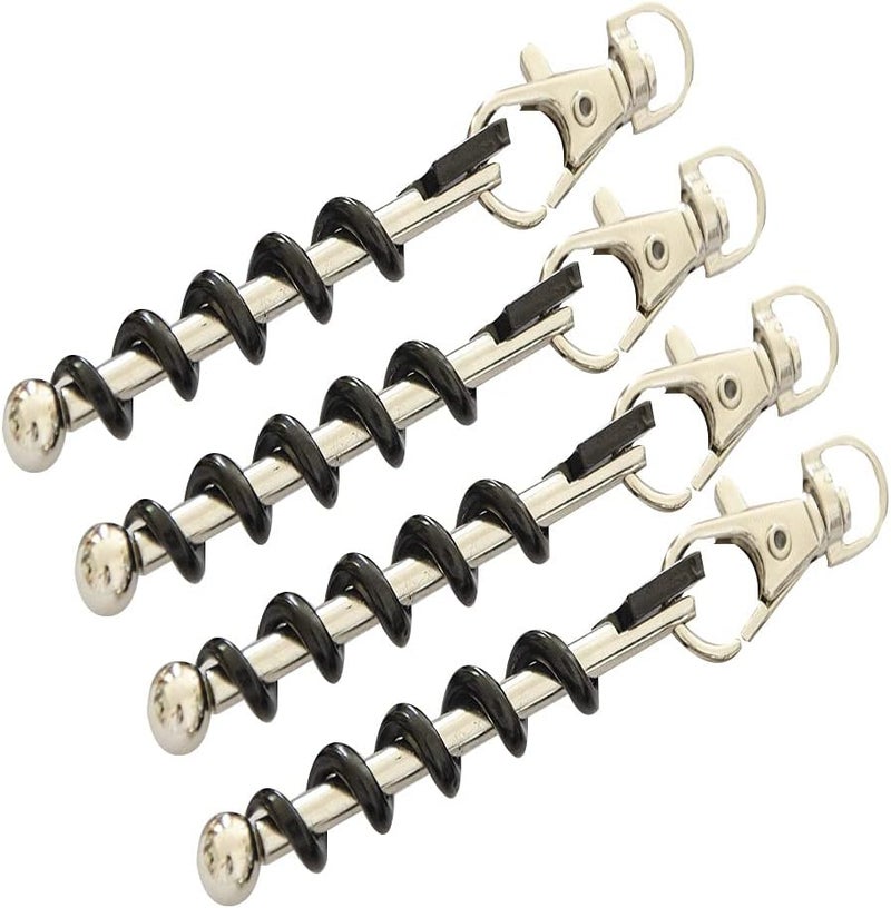 Makupon Multi-Tool Corkscrew Keychain Portable Red Wine Bottle Opener Set of 4 - Image 1