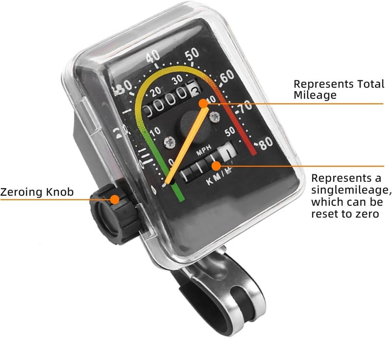 Dilwe Speedometer Bikle Odometer Cycling Computer Mechanical Code Table Backlight LCD Display Tracking Distance - Image 4