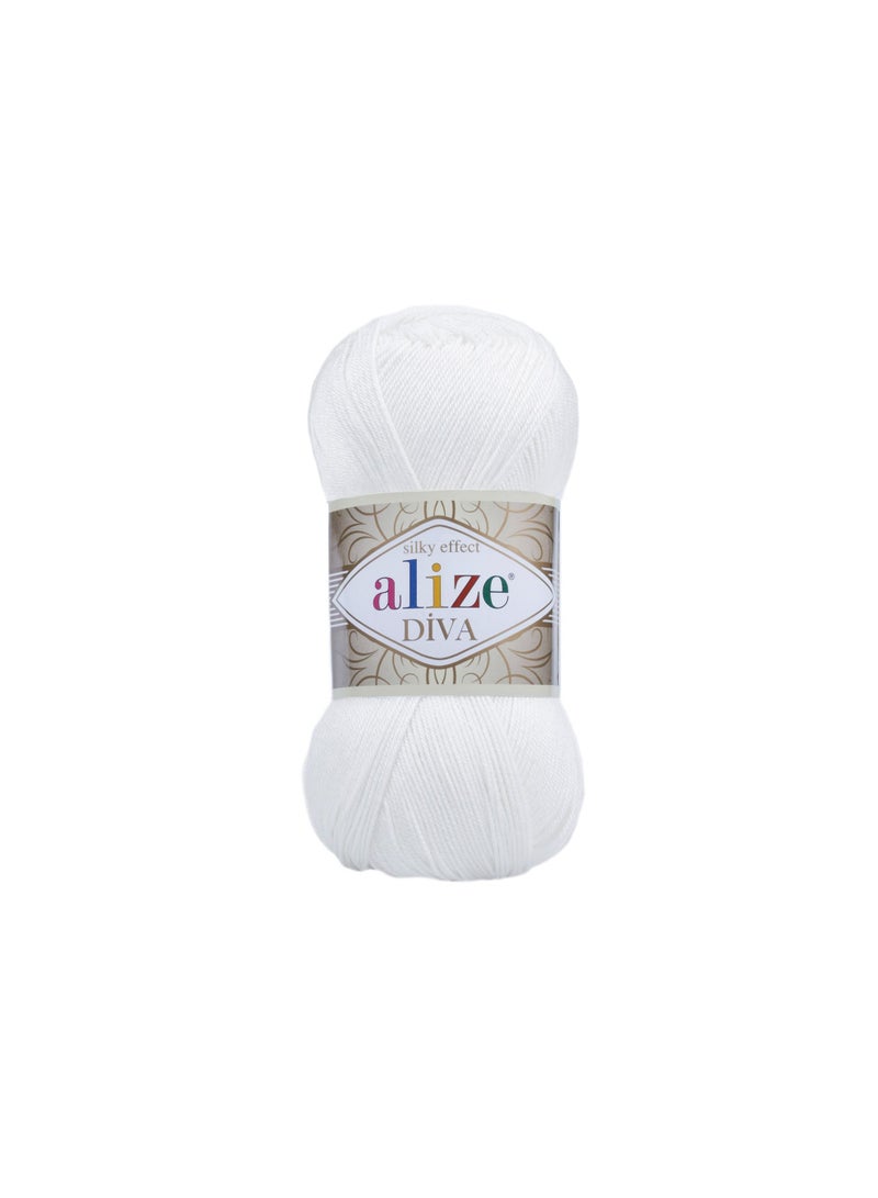 أليز ALIZE خيوط ديفا للحياكة اليدوية (ابيض -55) 