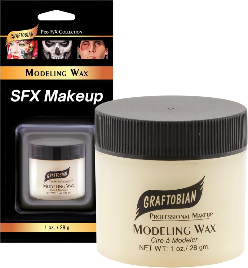 Graftobian Modeling Wax - Bone, 1 oz for Special Effects Makeup - Image 1
