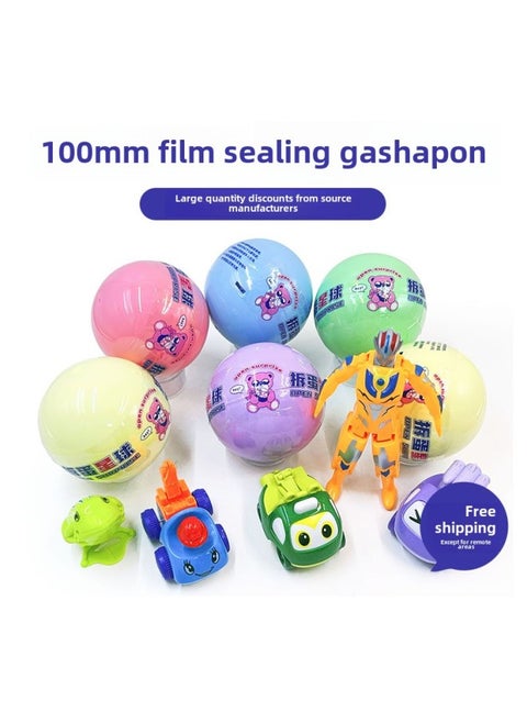 100mm Gashapon Seal Film Gashapon Gift Gashapon Baby Machine Gashapon Machine Bonus Egg-Color:Half Color