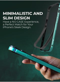 Raegr RAEGR iPhone 15 Pro Case | Anodized Aluminum Bumper | Supports Mag-Safe Wireless Charging | Edge Armor Protective Minimal Case Designed for iPhone 15 Pro (6.1-Inch) (2023) - Green RG10515  - Image 4
