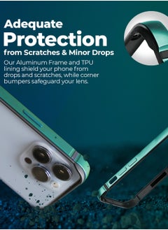 Raegr RAEGR iPhone 15 Pro Case | Anodized Aluminum Bumper | Supports Mag-Safe Wireless Charging | Edge Armor Protective Minimal Case Designed for iPhone 15 Pro (6.1-Inch) (2023) - Green RG10515  - Image 5