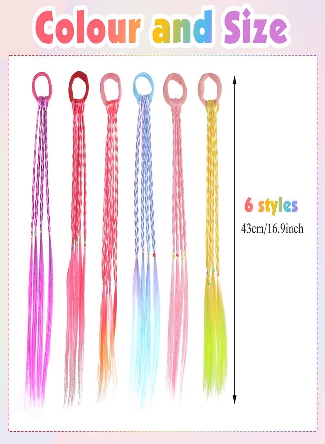 CoolShef مجموعة إكسسوارات شعر كول شيف للبنات والأطفال - ربطات شعر أنيقة مع أربطة مطاطية، وصلات ذيل حصان مضفرة للأطفال، مجموعة إكسسوارات شعر لطيفة للبنات للتنكر أو الحفلات - 6 قطع - Image 5