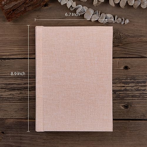 Pssoss Small 4x6 Photo Album with Writing Space Holds 30 Photos Ideal for Wedding Theme-Album and Baby Photo Album (Beige) - Image 2