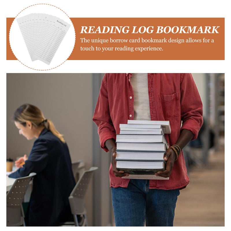 Vintage Library Card Design Bookmarks 12 Pieces Set for Book Tracking and Reading Journals - Image 4