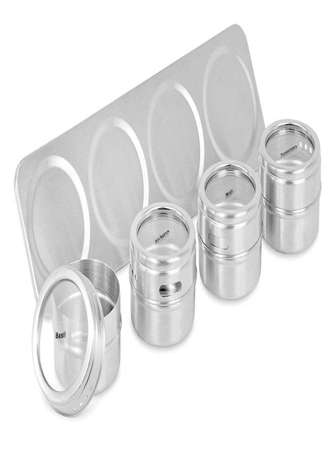 KAAS Magnetic Spice Containers Racks for Kitchen Storage (Stainless Steel)(Pack of 4) - Image 2