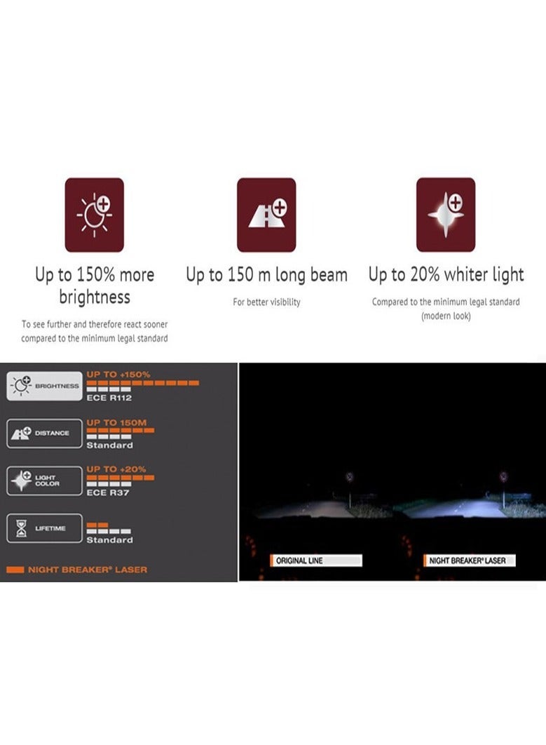 Loquat 4PCS H11 Halogen Bulb, Low Beam Headlight Fog Light Replacement High Brightness Bulb 150% Enhanced Illumination Durable Halogen Headlamp Night Driving Safety for Standard 711 55W Bulb - Image 5