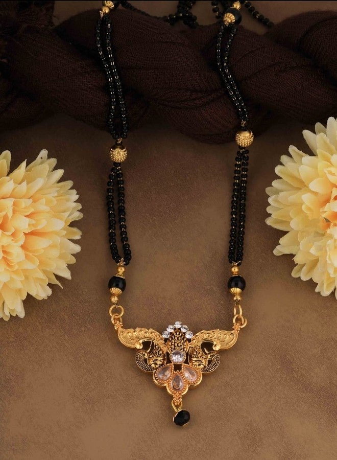 Untouched New Styles Golden Matte Finish Mangalsutra For Woman - Image 2