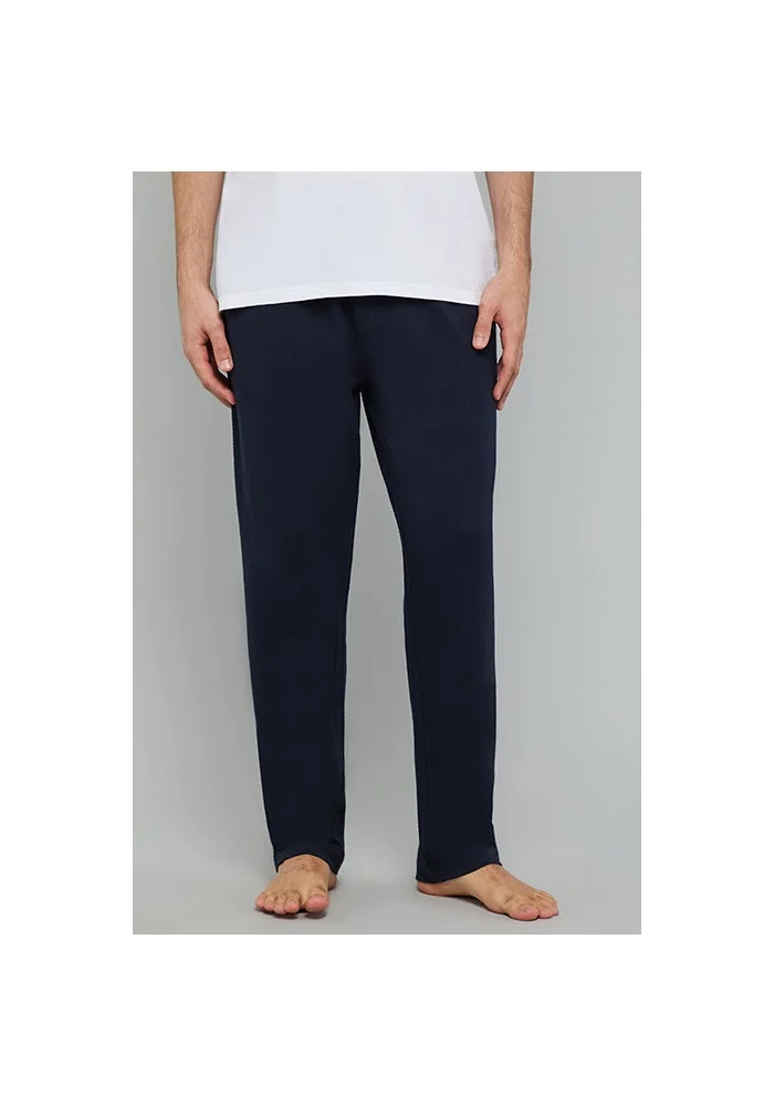 أر أند بي Solid Lounge Pants with Drawstring Waist