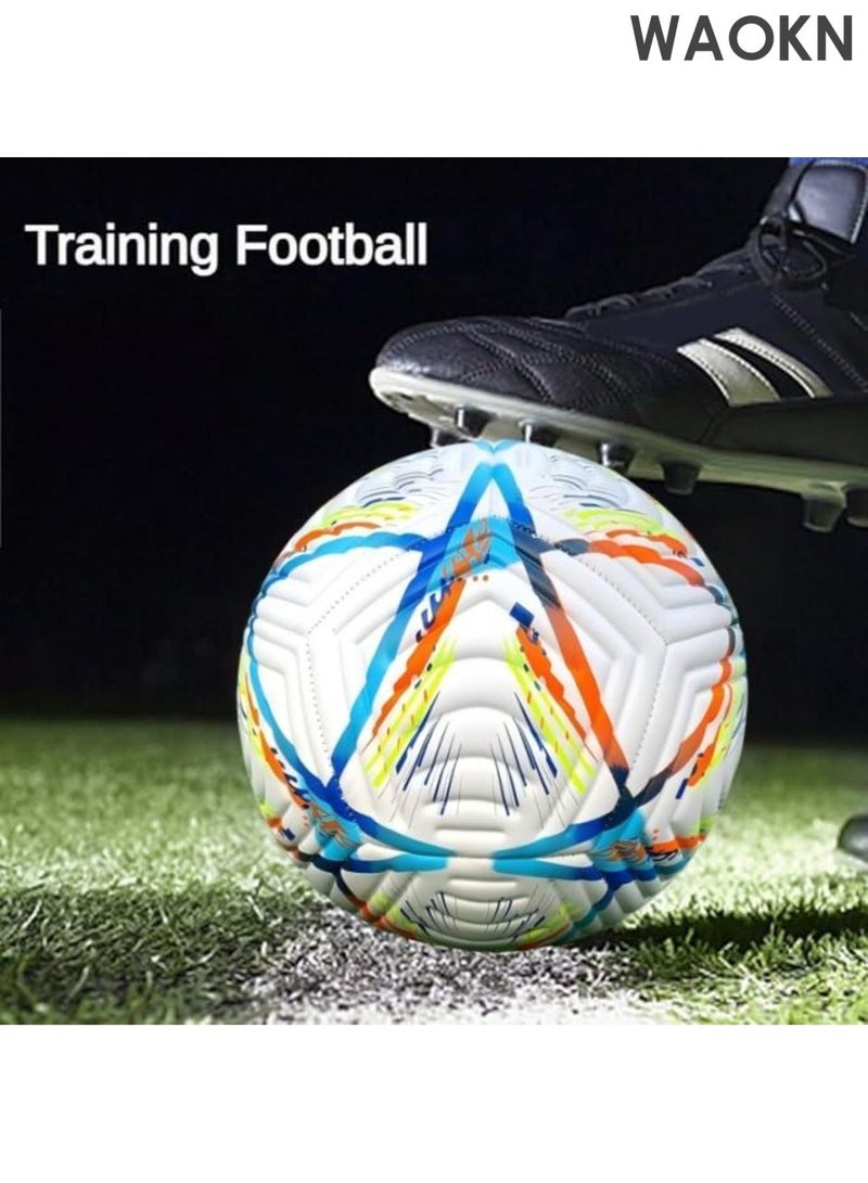 WAOKN Football No. 5, youth player training and practicing football, professional football soft bag, sports football indoor and outdoor, children's football youth, PVC material, can be used for daily play, training, and competitions. - Image 4