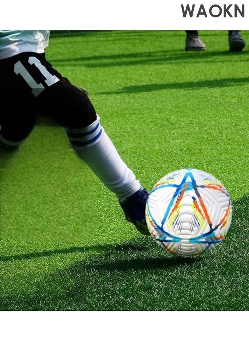 WAOKN Football No. 5, youth player training and practicing football, professional football soft bag, sports football indoor and outdoor, children's football youth, PVC material, can be used for daily play, training, and competitions. - Image 5