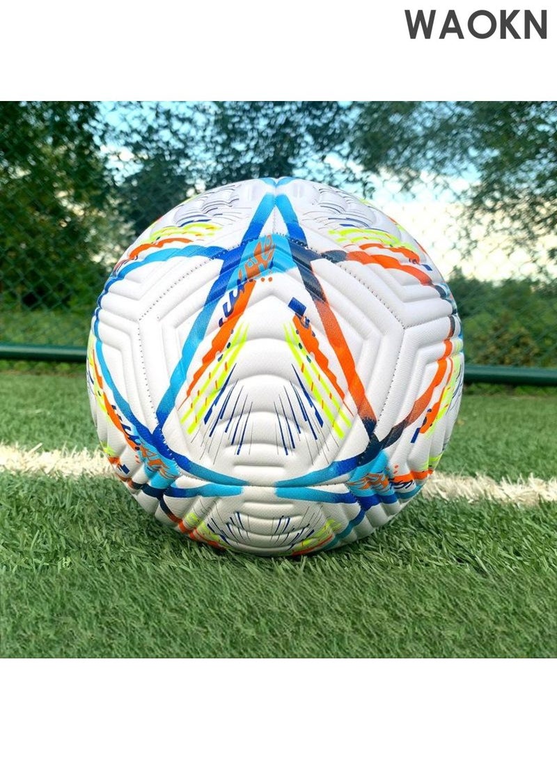 WAOKN Football No. 5, youth player training and practicing football, professional football soft bag, sports football indoor and outdoor, children's football youth, PVC material, can be used for daily play, training, and competitions. - Image 1
