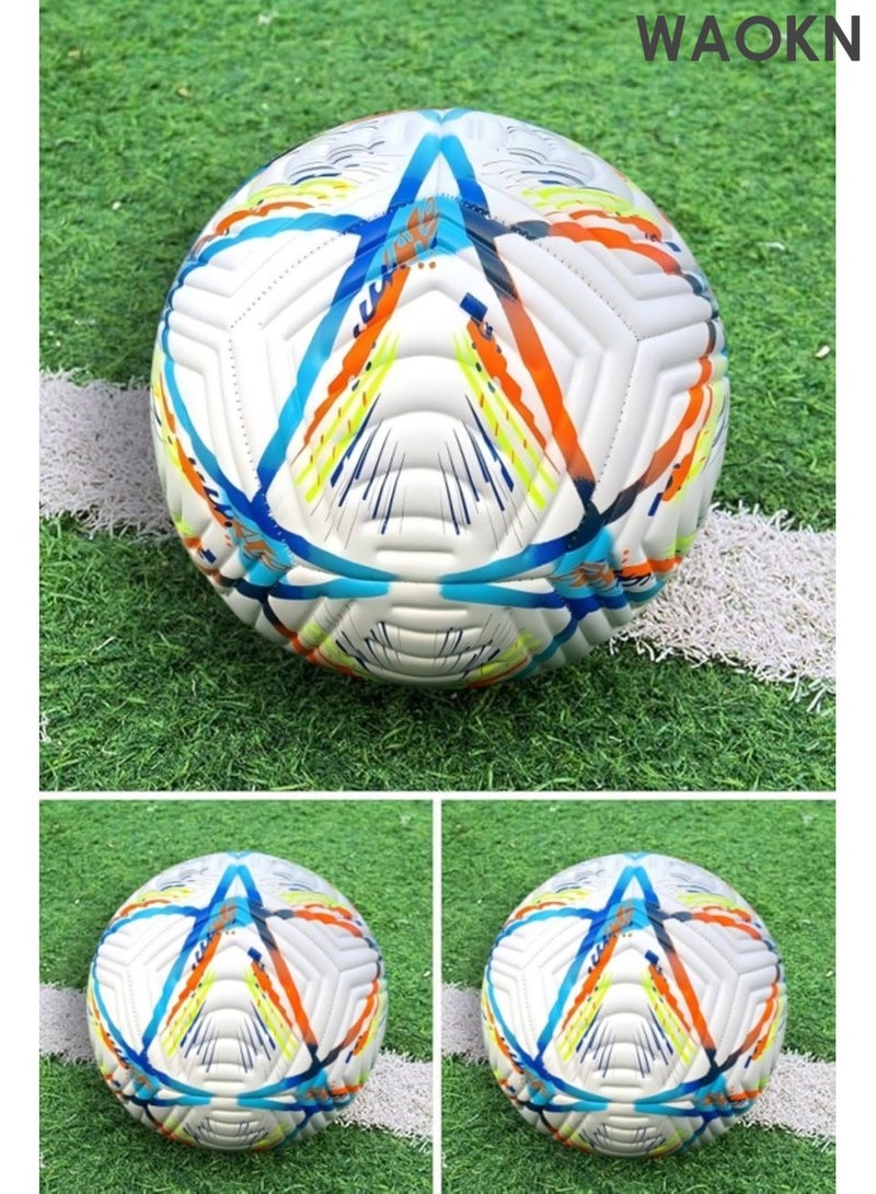 WAOKN Football No. 5, youth player training and practicing football, professional football soft bag, sports football indoor and outdoor, children's football youth, PVC material, can be used for daily play, training, and competitions. - Image 3