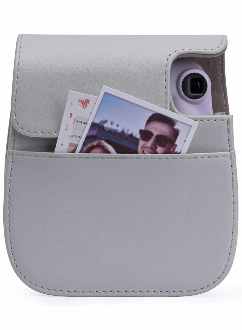 Premium Vegan Leather Case for Fujifilm Instax Mini 11 Instant Camera with Adjustable Strap and Protection - Image 4