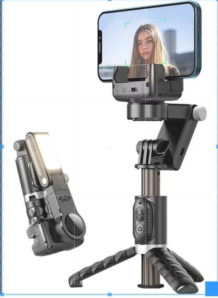 LENND Gimbal Stabilizer for Smartphone with Extendable Selfie Stick and Tripod, 3 Axis Selfie Stick Tripod with Face Tracking, 360° Rotation, 4 in 1 Portable Phone Tripod, Auto Balance for iPhone/Android - Image 2