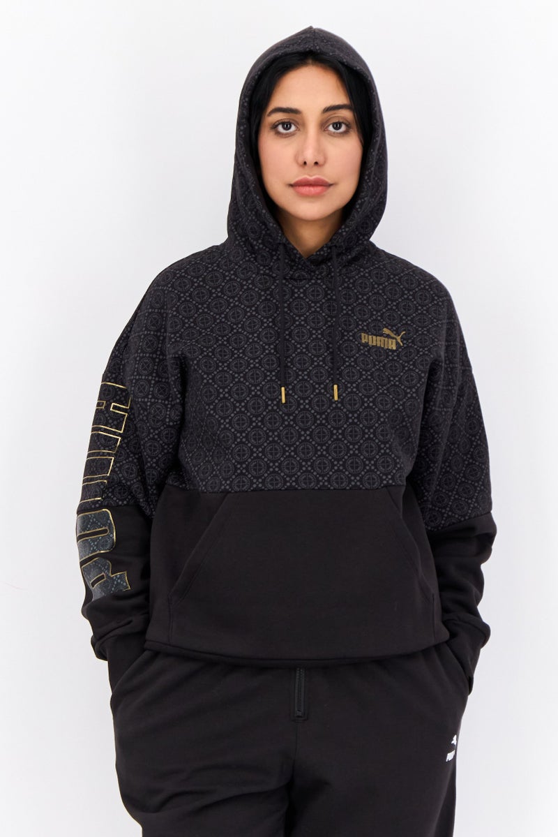 PUMA Women Sportswear Fit Long Sleeves Outdoor Hoodie, Black  - Image 1