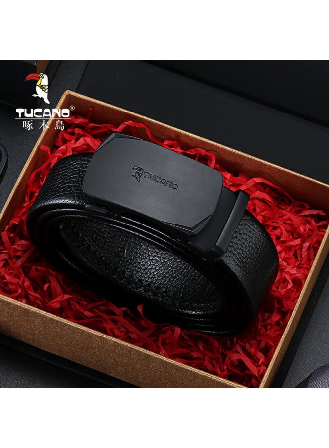 Tucano Men's Leather Belt, Business Casual Automatic Buckle Waistband, New Year Gift, Festival Gift, Birthday Present For Boyfriend, Husband, Or Father