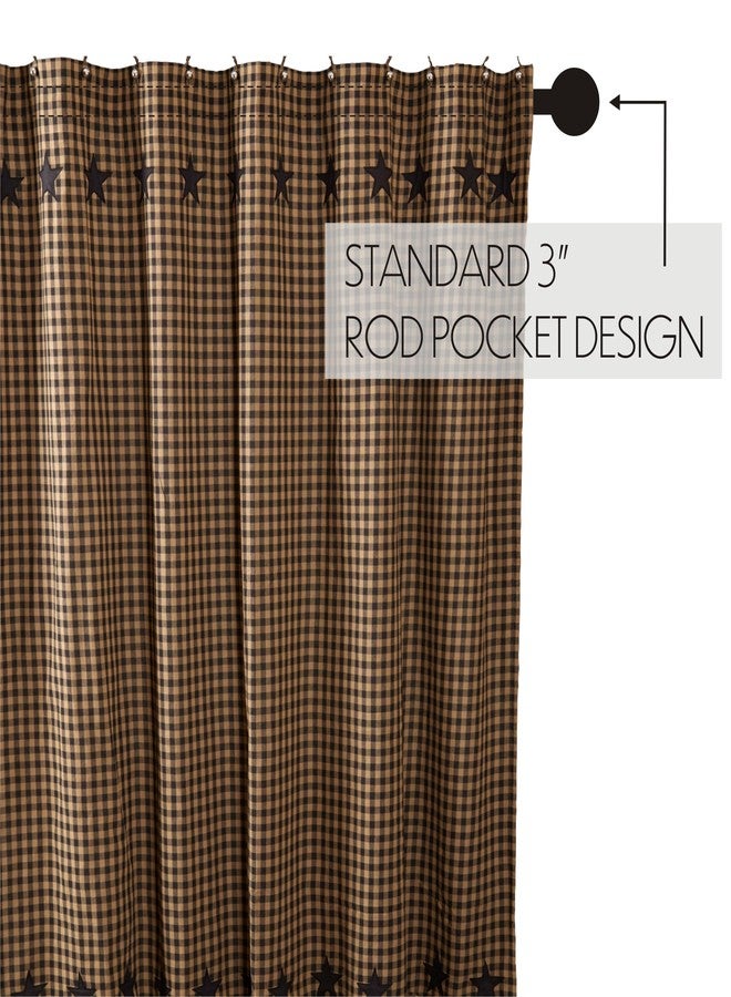 VHC Brands ماركات VHC، نجمة سوداء، قطن، 72x72، ستارة دش، سوداء - Image 5