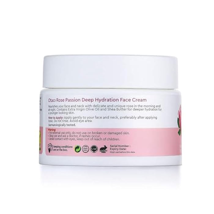 OTACI Rose-Infused Herbal Face Cream – Ultra-Nourishing Vegan Moisturizer for Deep Hydration, Smooth Texture & Radiant Glow (50 ml) - Image 3