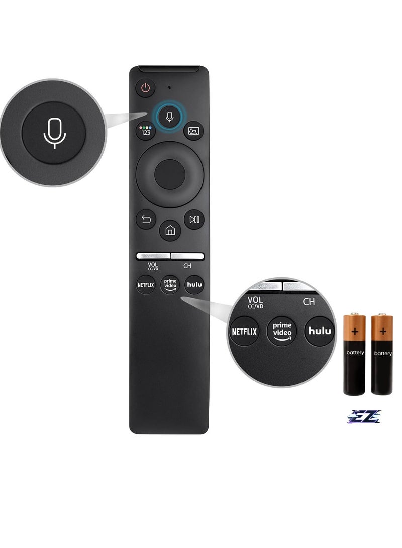 ELTRAZONE Replacement Voice Remote Control for Samsung Smart TVs, for Samsung Crystal UHD QLED Curved 4K 8K TVs (2020/2021) – With Battery - Image 1