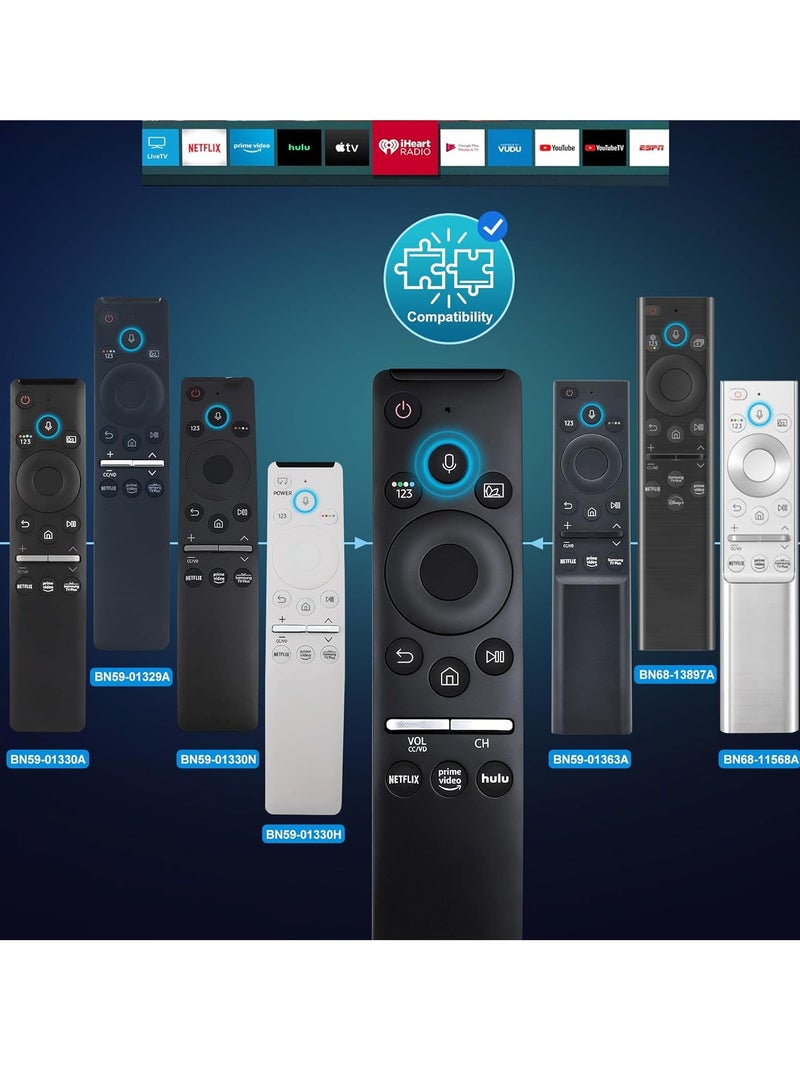 ELTRAZONE Replacement Voice Remote Control for Samsung Smart TVs, for Samsung Crystal UHD QLED Curved 4K 8K TVs (2020/2021) – With Battery - Image 3