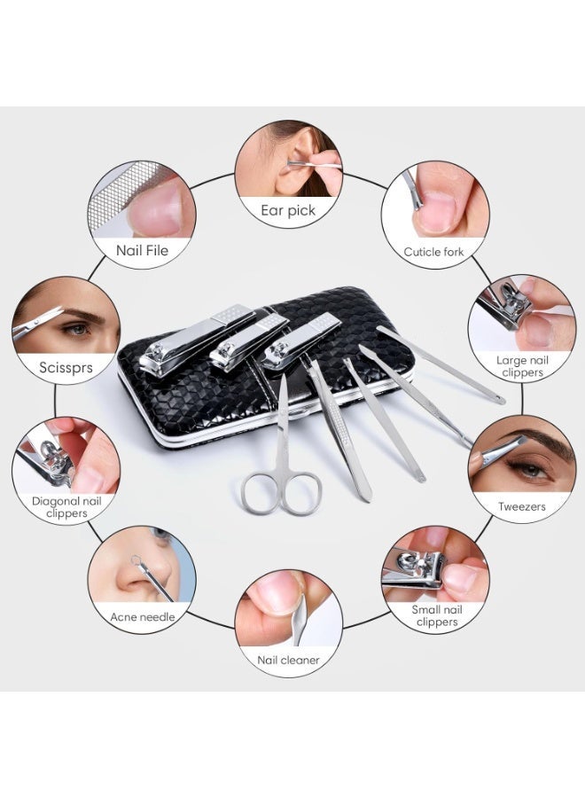 Nail Clippers Set Fingernail and Toenail Clipper Cutters, Manicure Pedicure Kit 18 Pieces Stainless Steel Professional Grooming Kits, Nail Care Tools with Luxurious Travel Case - Image 4