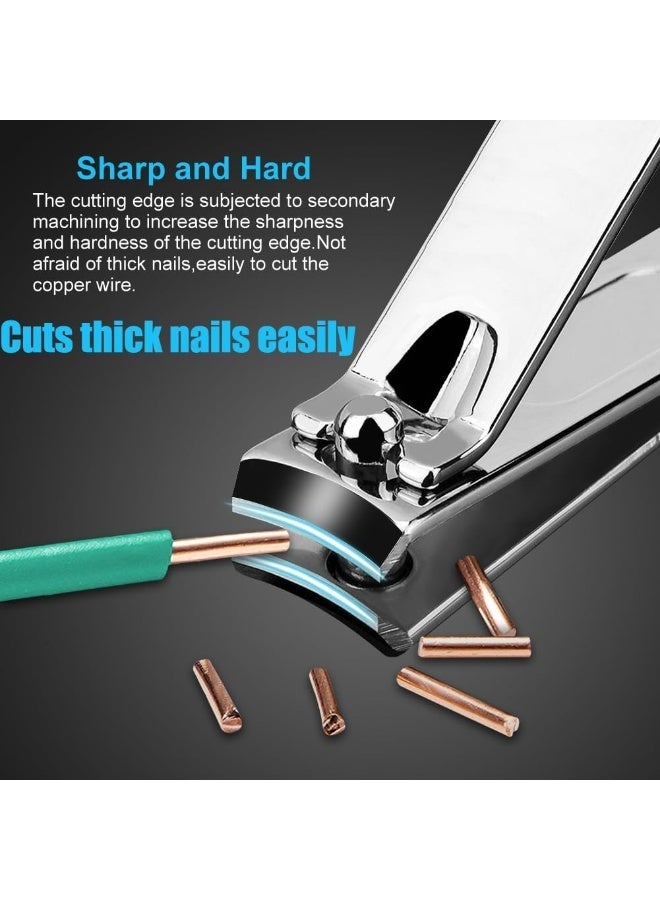 Nail Clippers Set Fingernail and Toenail Clipper Cutters, Manicure Pedicure Kit 18 Pieces Stainless Steel Professional Grooming Kits, Nail Care Tools with Luxurious Travel Case - Image 3