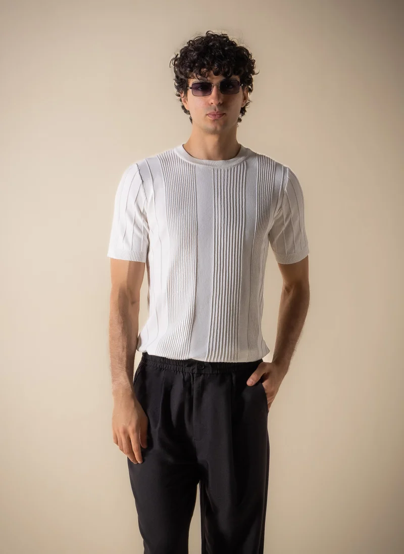 شايبس VERTICAL TEXTURED T-SHIRT