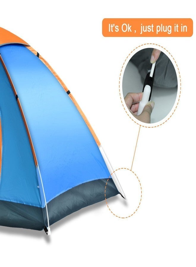 Vruta Polyester 6 Person Waterproof Outdoor Garden Collapsible Tent For Camping,Hiking,Beach &Travelling, Blue,Orange - Image 2