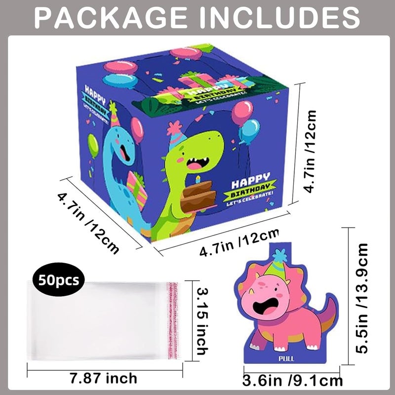 Mienocol 21th Birthday Money Box for Cash Gift,Dinosaur Pull Surprise Money Gift Box for Kids Birthday Presents,Birthday Gift Money Box Money Presentation Box Funny Money Gift for Cash Gifts Birthday - Image 2
