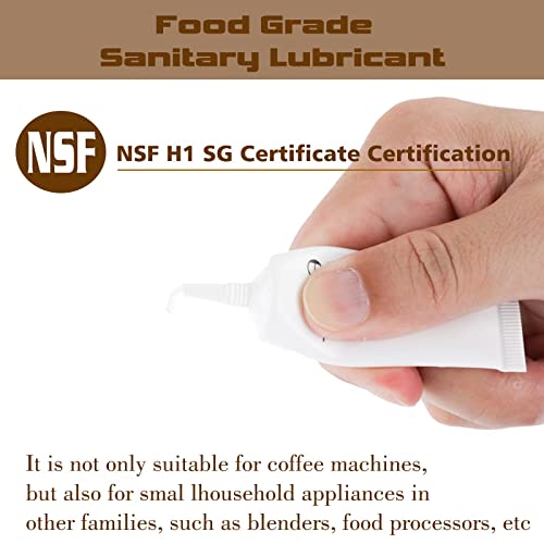 yianteng Espresso Machine Grease, Silicone Grease-Coffee machine lubricant 5g Tube fit all Sa eco, Ph illips and Gag gia Expresso Machines, Maintenance Kit for the Care and Maintenance (White4PC) - Image 4
