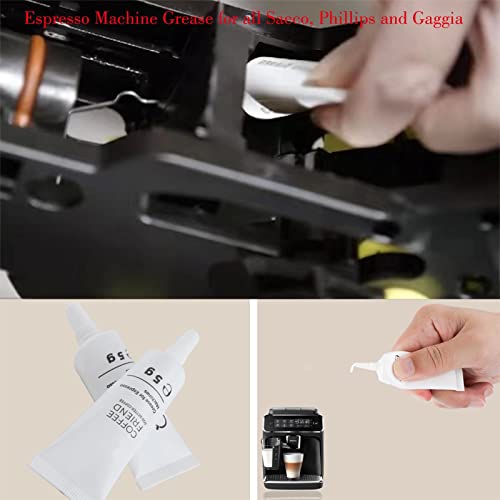 yianteng Espresso Machine Grease, Silicone Grease-Coffee machine lubricant 5g Tube fit all Sa eco, Ph illips and Gag gia Expresso Machines, Maintenance Kit for the Care and Maintenance (White4PC) - Image 5