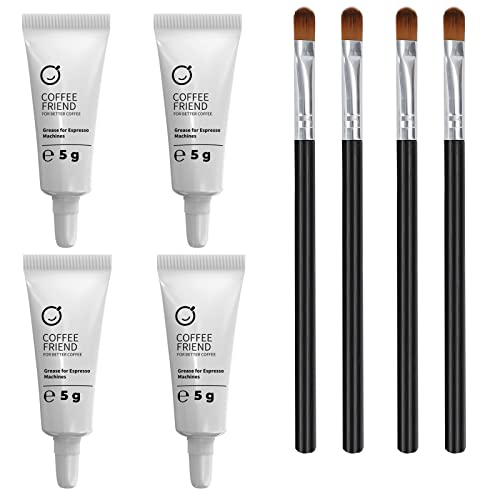 yianteng Espresso Machine Grease, Silicone Grease-Coffee machine lubricant 5g Tube fit all Sa eco, Ph illips and Gag gia Expresso Machines, Maintenance Kit for the Care and Maintenance (White4PC) - Image 1