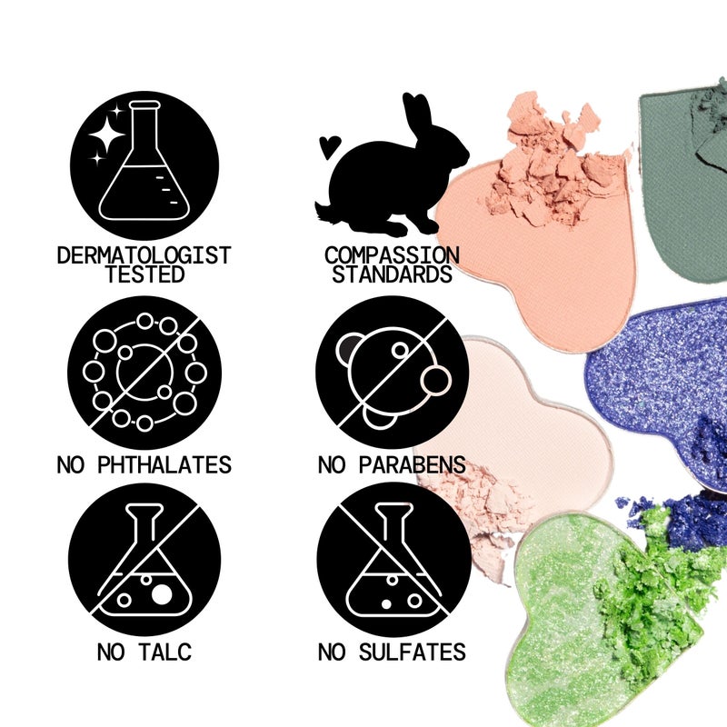 Pacifica Eyeshadow Palette â€“ Waikiki Mineral Eyeshadow, Blendable Shimmer & Matte Shades w/Velvet Matte, Shimmer & Metallic, Cocoa Butter Infused, Talc-Free, Vegan & Cruelty-Free, 0.24 oz 10 Shades - Image 2